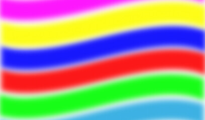 Vibrant Blurred Rainbow Wave Stripes Colorful Abstract Background Design