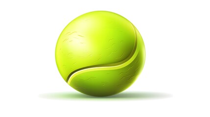 Colorful Tennis Ball Cartoon Vector Illustration Isolated on White Background