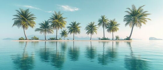 Fototapeta premium Serene tropical island paradise
