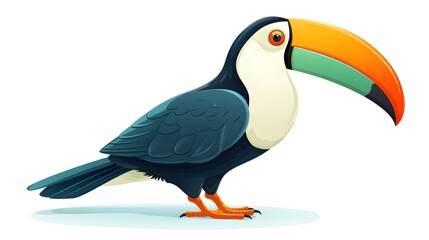 Colorful Toucan Cartoon Vector Illustration for Marketing Materials and Educational Use