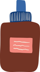 Hand Drawn Flat Skincare Bottle in Muted Colors With Creams Tubes Jars and Serums for Beauty Packaging Wellness Branding and Self Care Design Projects