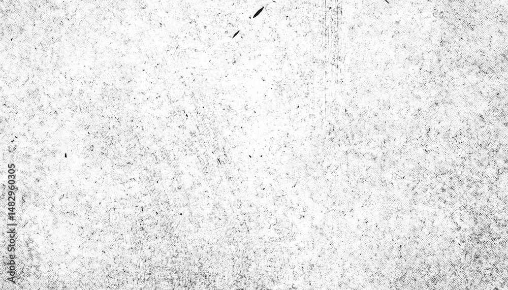 Aufkleber grungy white halftone texture with black ink speckles and faded noise pattern for vintage poster, pr