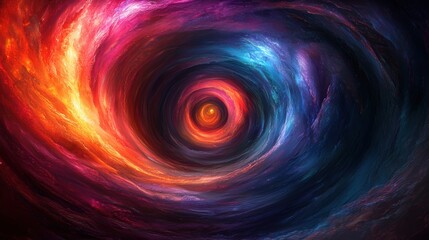 Obraz premium Vibrant colorful swirl of abstract patterns creating a dynamic and eye-catching visual effect