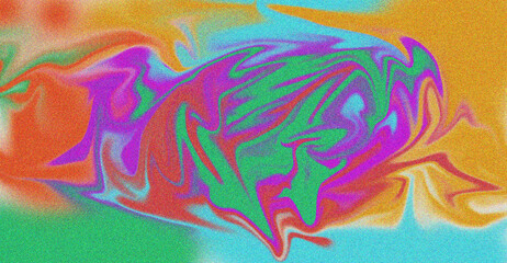 Psychedelic Fluid Art Design Abstract Blue Red Green Marble Swirl Background