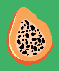 Papaja – ilustracja wektorowa © Laura