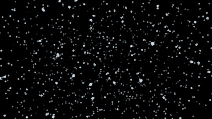 Falling Snow on Black Background – Winter Night Effect