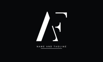 AF, FA Abstract Letters Logo Monogram