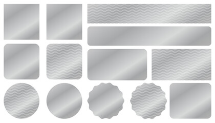 Solid Silver Scratch Card Shape. Vector EPS10