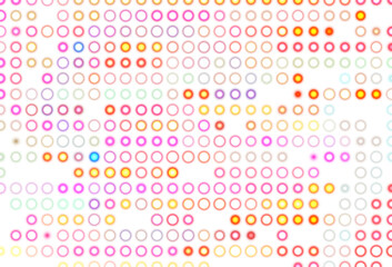 Transparent neon light balls overlay, glowing lighting balls