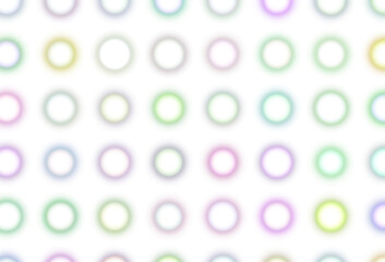 Transparent neon light balls overlay, glowing lighting balls