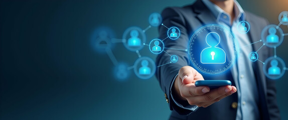 Photo Realistic Customer Application Symbol for Strategic Planning: Visualize Long-Term Goals and Objectives with Ample Copy Space in Stock Concept