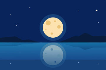 moon over the sea