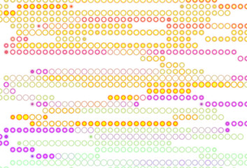 Transparent neon light balls overlay, glowing lighting balls