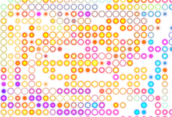 Transparent neon light balls overlay, glowing lighting balls