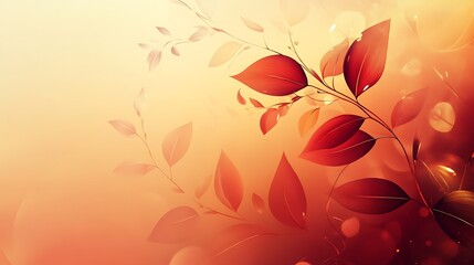 Autumnal leaves, warm hues, soft light