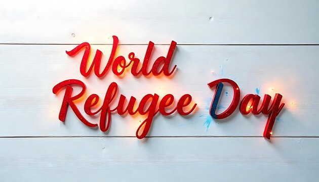 2025 Concept World Refugee Day survival human life vector illustration banner template, World Refugee Day Graphic with Colorful Representation of International Community, created with  generative ai