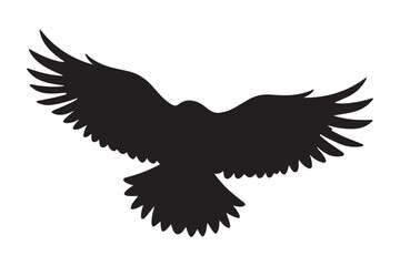 Obraz premium Bold Black Eagle Silhouette Illustration for Wildlife Themes