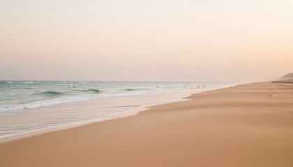Fototapeta premium A tranquil beach at sunset