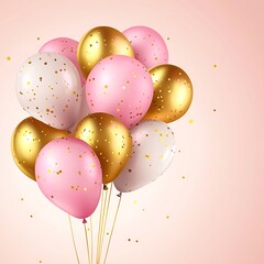 Pink and gold balloons with confetti (17)
