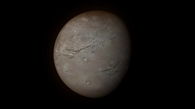 Charon Moon &ndash; 4K  Animation of Pluto&rsquo;s Largest Natural Satellite