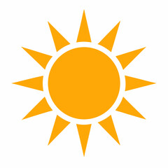sun icon on white background