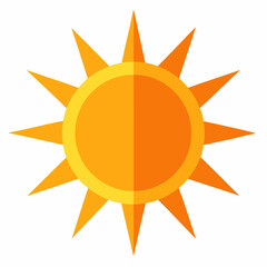 sun icon on white background