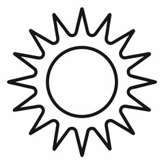 sun icon on white background