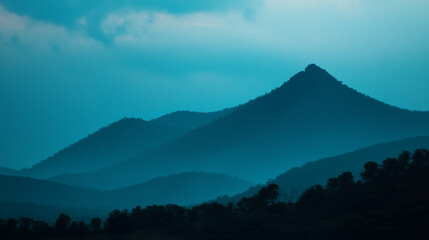 mountains and clouds
