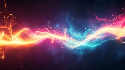 Obraz premium Abstract energy streams clashing (1)