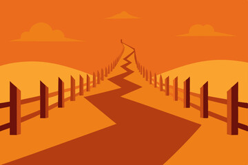 vector illustration of fence
