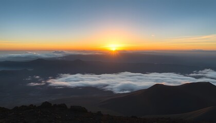 Fototapeta premium sunset over the mountains