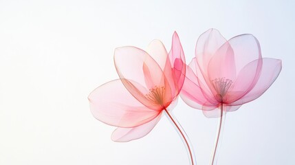 Obraz premium Colorful two spring flowers on white background. Wild flowers, spring grass seamless pattern 3d realistic. Minimal scene for model products, stage showcase, promotion display.