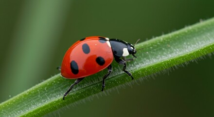 Fototapeta premium Ladybug on a leaf (2)