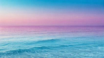 Obraz premium Beautiful ocean sunset with calm waves and tranquil gradient sky