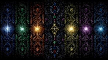 Obraz premium Vibrant Chakra Energy Pattern Spiritual Abstract Art Background