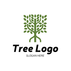 Minimalist tree icon logo vector illustration design. Simple minimalist environment, nature, ecology logo concept.
