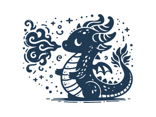 Fototapeta premium Dragon Silhouette
