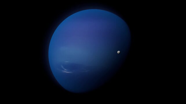 Triton &ndash; 4K Seamless Animation of Neptune&rsquo;s Moon in Orbit