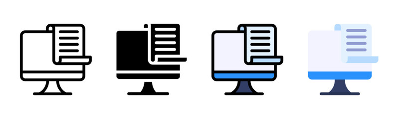 Computer icon sheet multiple style collection