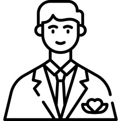 Groom Line Icon