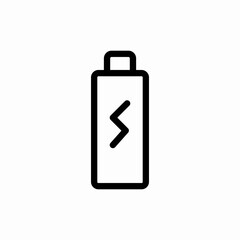 Battery charging power energy icon vector sign