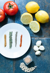 fresh vegetables on a plate