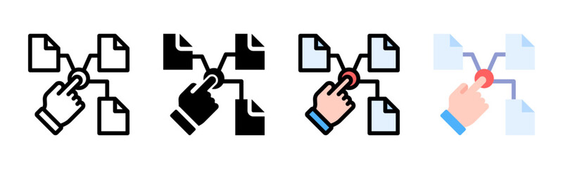 File icon sheet multiple style collection