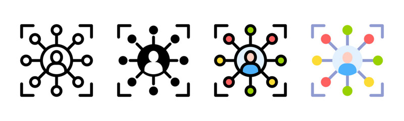 Connection icon sheet multiple style collection