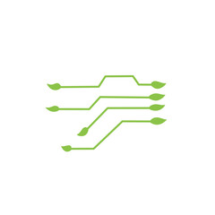 green technology with leaf