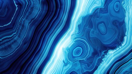 Obraz premium Close-up of a stunning wonderful blue onyx marble stone texture showcasing intricate veining and natural patterns, ideal for luxury design, interior decoration, and artistic inspiration.