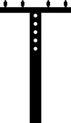 Electricity tower power supply pole icon Power utility transmission symbol