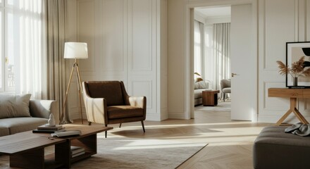Fototapeta premium Modern, elegant living room