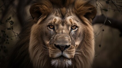 Naklejka premium Lion Stare.