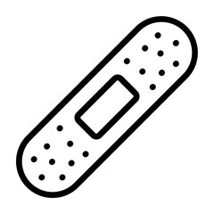 Band Aid Vector Line Icon Design
